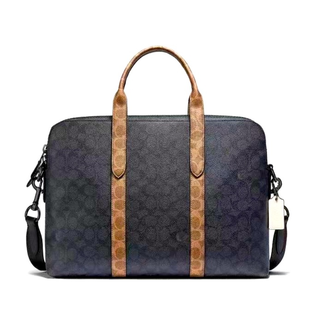 NWT Coach 5073 Men Metropolitan Soft Brief In Colorblock Signature Canvas